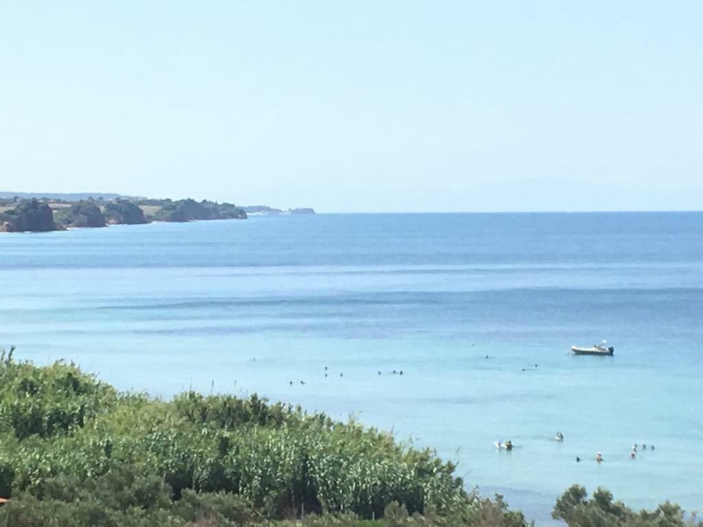 Magnificent Seascape Villa On A Secluded Beach Nea Moudhania Exteriör bild