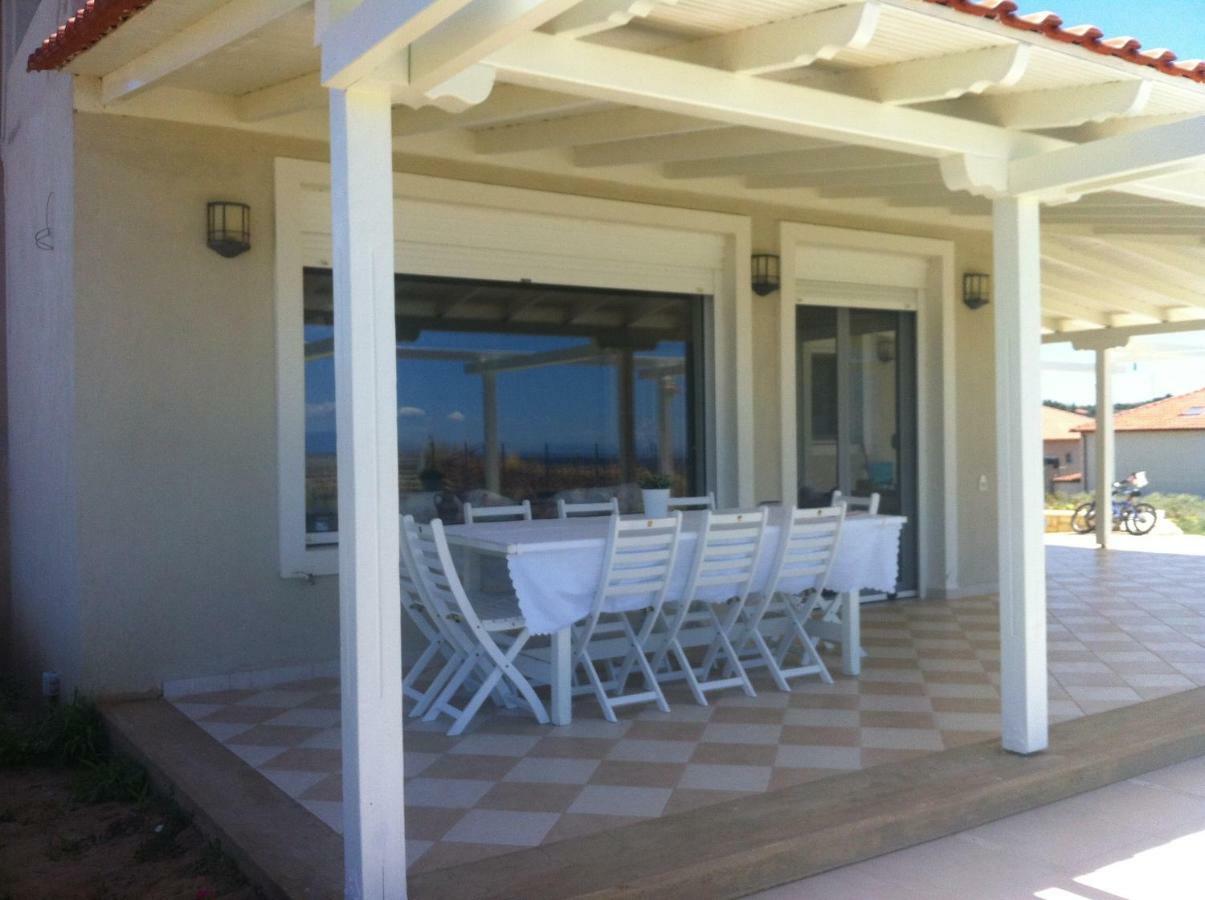 Magnificent Seascape Villa On A Secluded Beach Nea Moudhania Exteriör bild